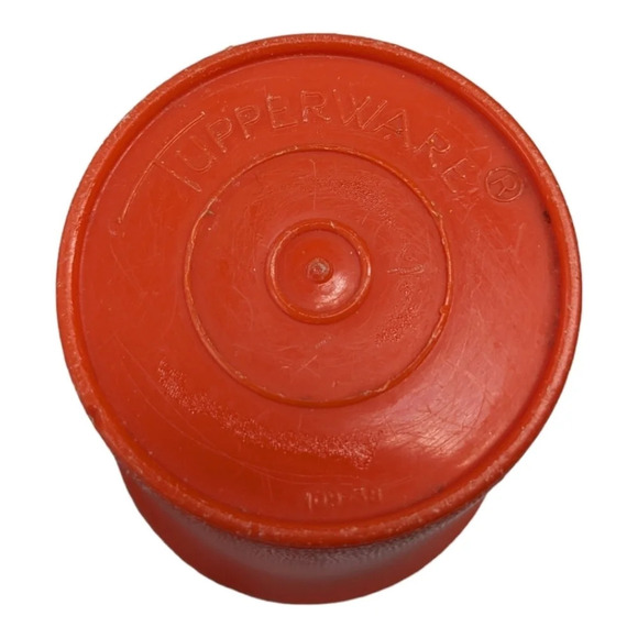 Trio of Vintage Flared Edge Tupperware Plastic Cups 2-Orange/1 Yellow - Picture 5 of 5